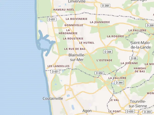 Plan de Blainville-sur-Mer