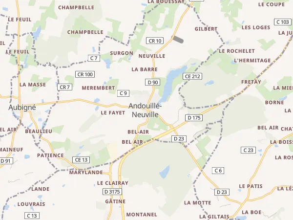 Plan de Andouillé-Neuville