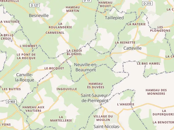 Plan de Neuville-en-Beaumont
