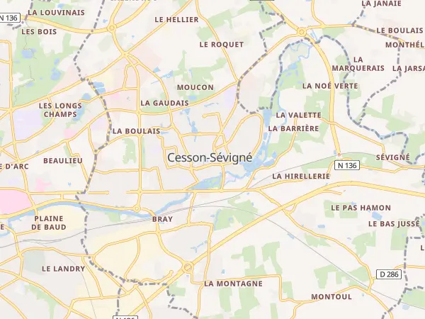 Plan de Cesson-Sévigné