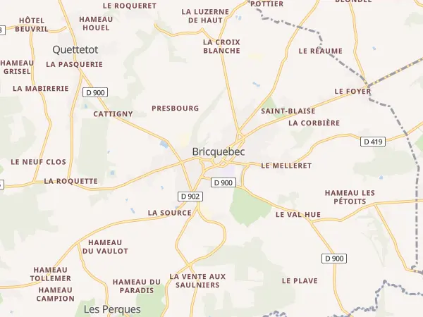 Plan de Bricquebec-en-Cotentin