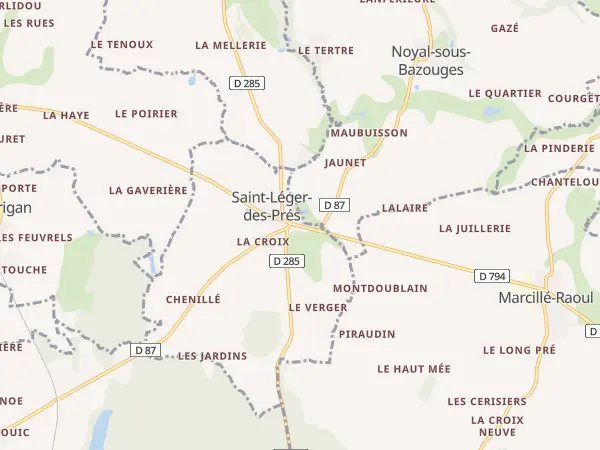 Plan de Saint-Léger-des-Prés
