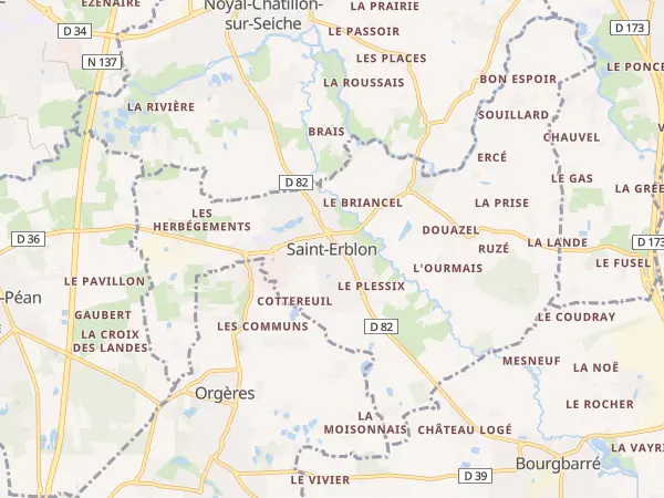 Plan de Saint-Erblon