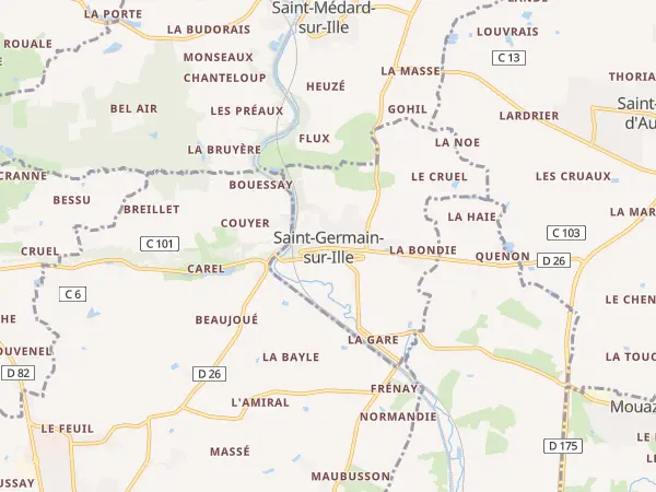 Plan de Saint-Germain-sur-Ille