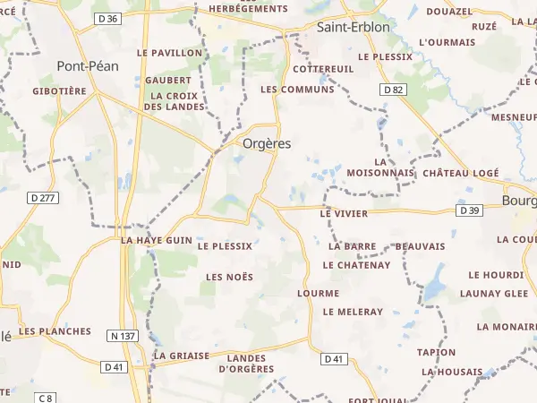 Plan de Orgères