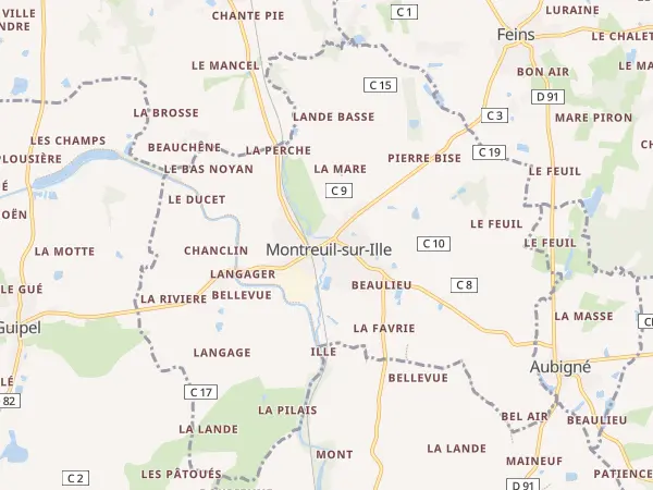 Plan de Montreuil-sur-Ille