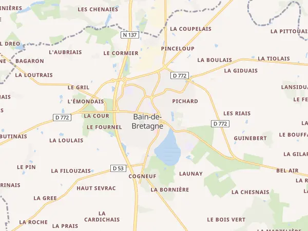 Plan de Bain-de-Bretagne