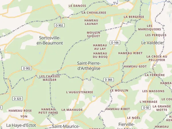 Plan de Saint-Pierre-d’Arthéglise