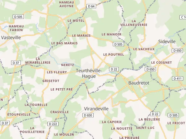Plan de Teurthéville-Hague