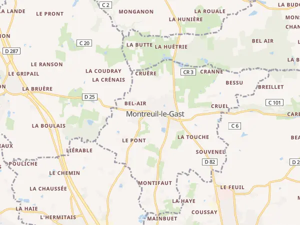 Plan de Montreuil-le-Gast