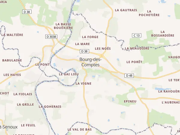 Plan de Bourg-des-Comptes