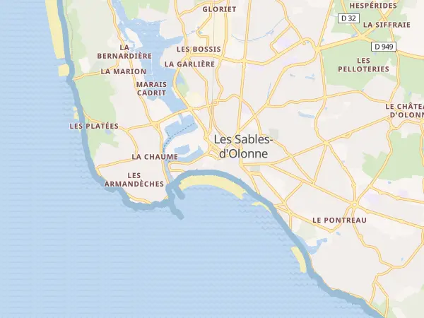 Plan des Sables-d’Olonne