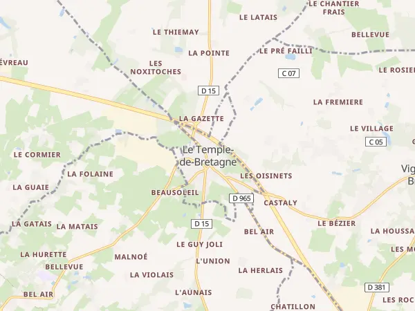 Plan du Temple-de-Bretagne