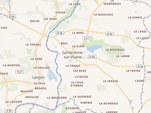 Plan de Sainte-Anne-sur-Vilaine