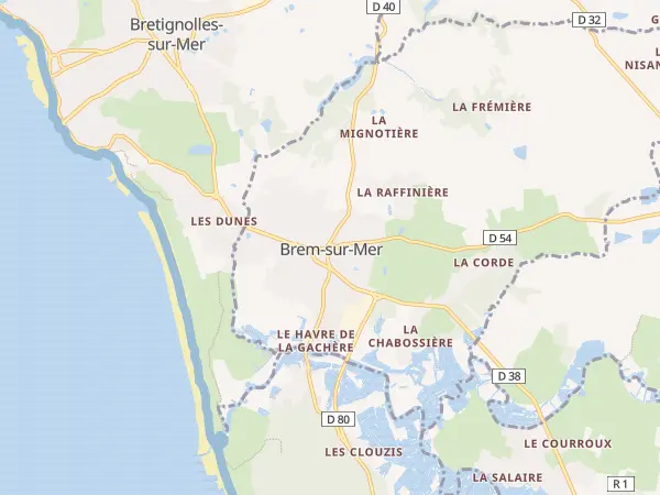 Plan de Brem-sur-Mer