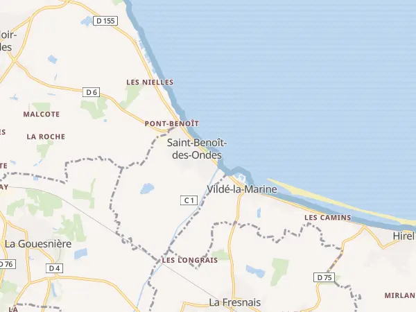 Plan de Saint-Benoît-des-Ondes