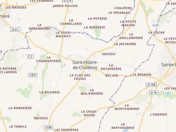 Plan de Saint-Hilaire-de-Chaléons