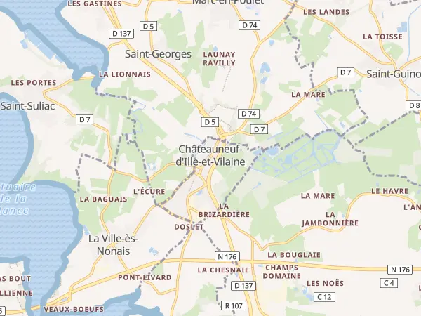 Plan de Châteauneuf-d’Ille-et-Vilaine
