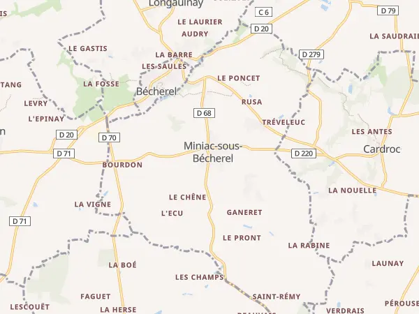 Plan de Miniac-sous-Bécherel