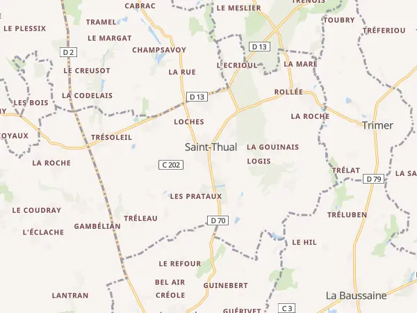 Plan de Saint-Thual