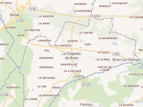 Plan de La Chapelle-de-Brain
