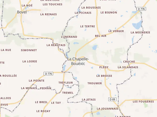Plan de La Chapelle-Bouëxic