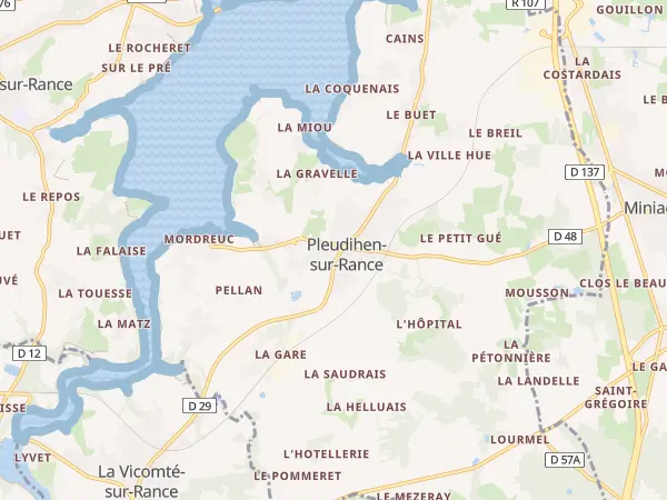Plan de Pleudihen-sur-Rance