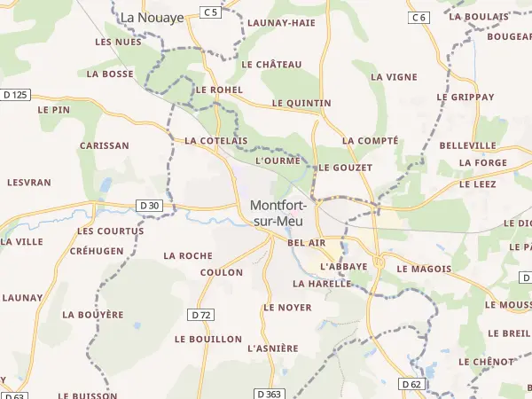 Plan de Montfort-sur-Meu