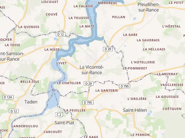 Plan de La Vicomté-sur-Rance