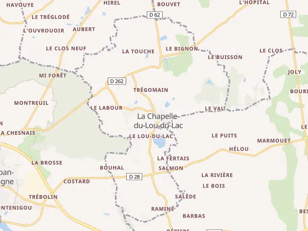 Plan de La Chapelle du Lou du Lac