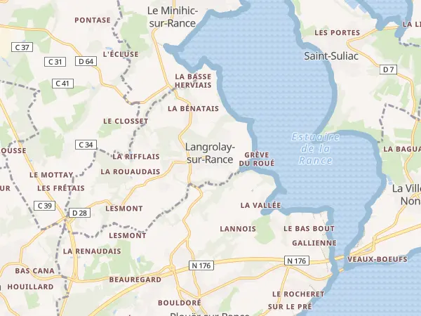 Plan de Langrolay-sur-Rance