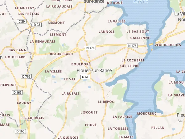 Plan de Plouër-sur-Rance
