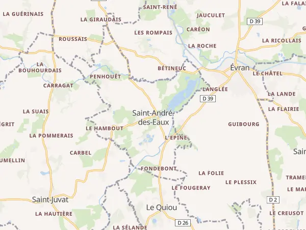 Plan de Saint-André-des-Eaux