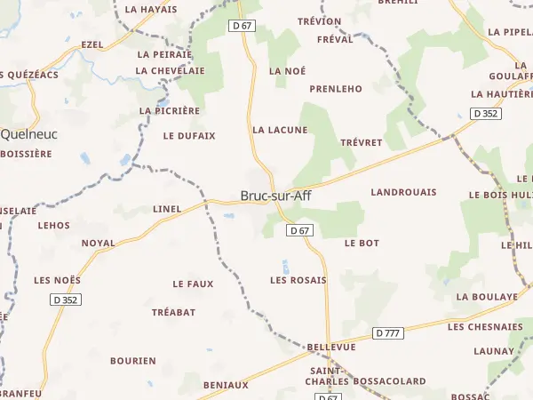 Plan de Bruc-sur-Aff