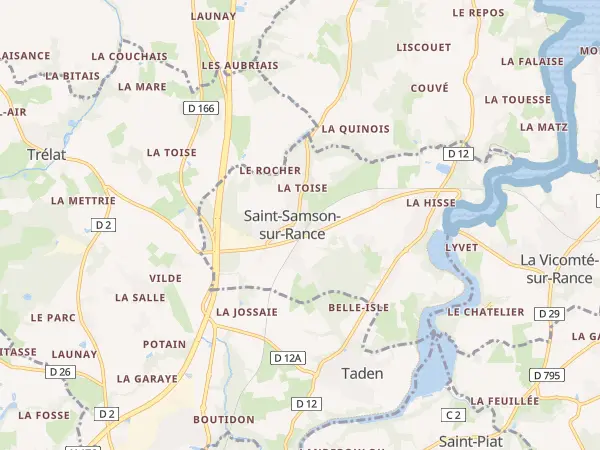 Plan de Saint-Samson-sur-Rance