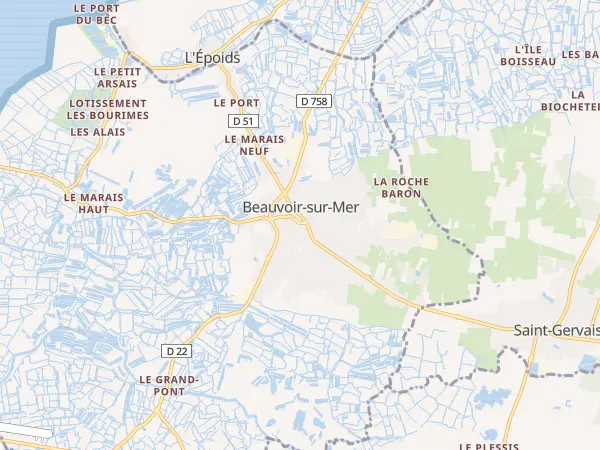 Plan de Beauvoir-sur-Mer