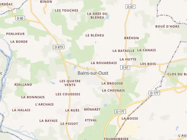 Plan de Bains-sur-Oust
