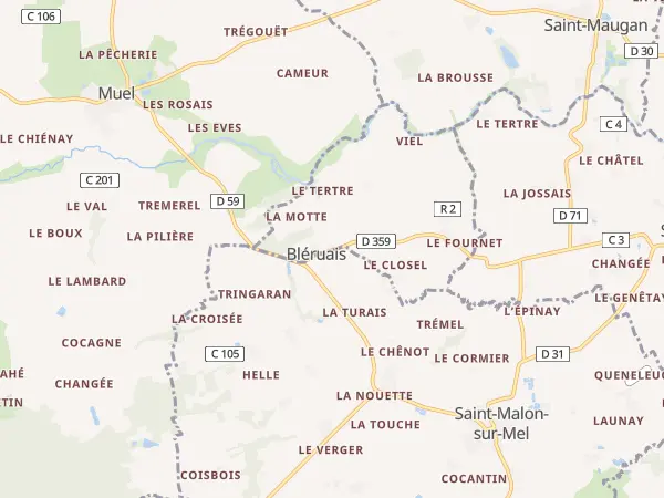 Plan de Bléruais