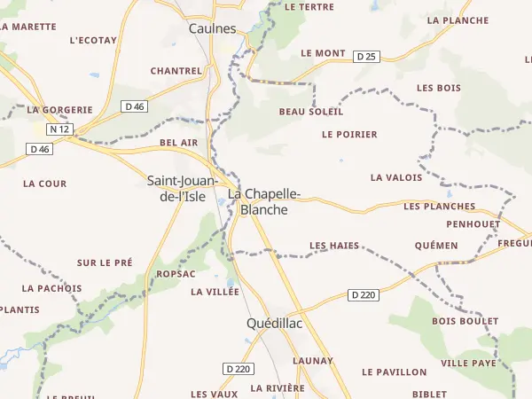 Plan de La Chapelle-Blanche