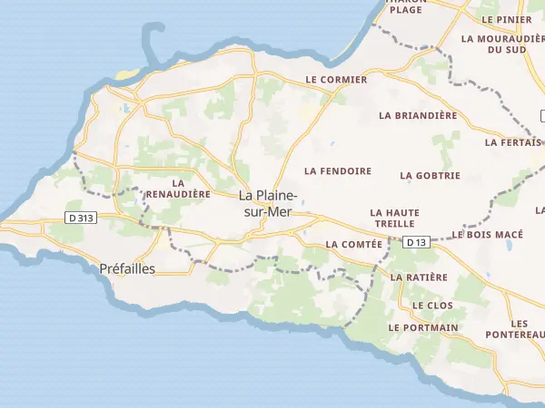 Plan de La Plaine-sur-Mer