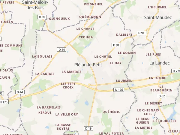 Plan de Plélan-le-Petit