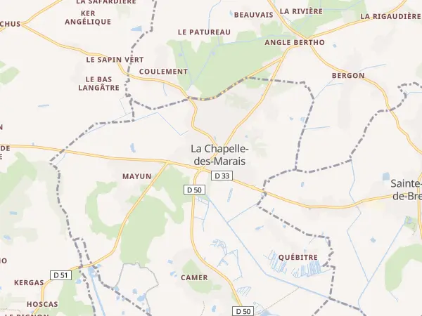 Plan de La Chapelle-des-Marais