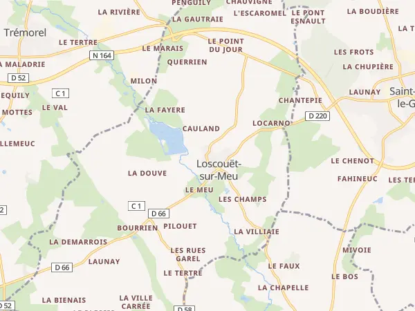 Plan de Loscouët-sur-Meu