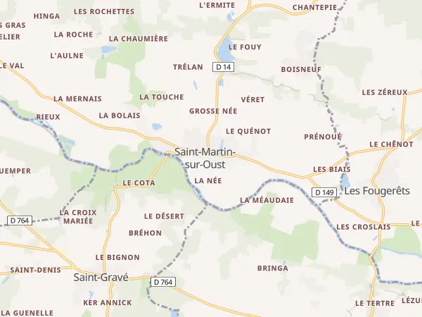 Plan de Saint-Martin-sur-Oust
