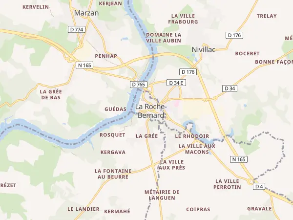 Plan de La Roche-Bernard