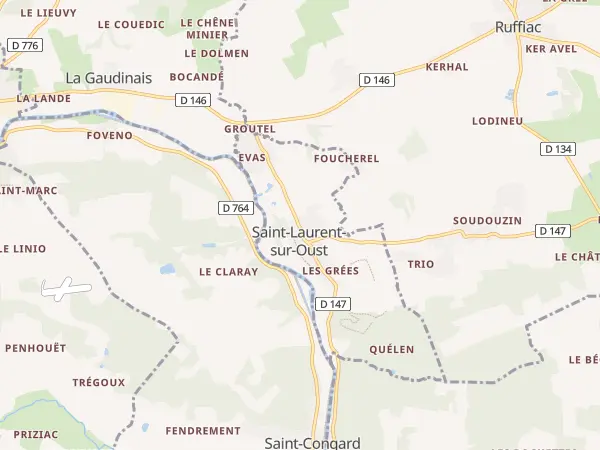 Plan de Saint-Laurent-sur-Oust