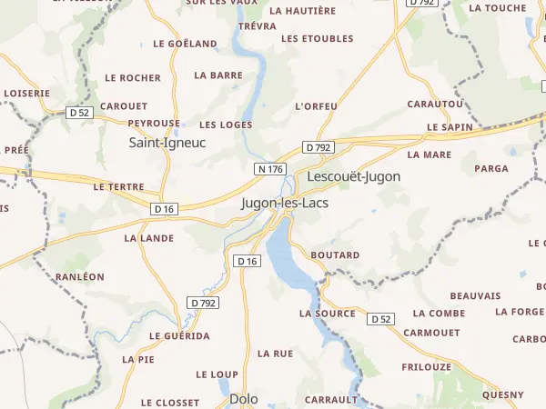 Plan de Jugon-les-Lacs