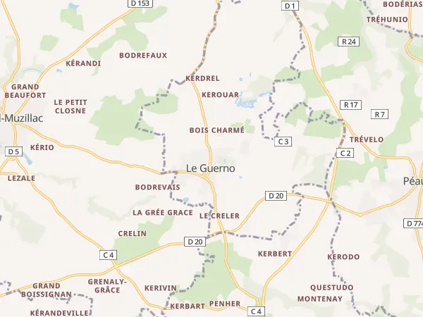 Plan du Guerno