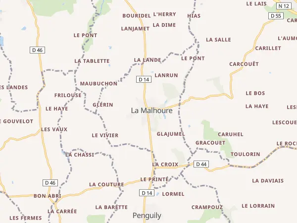 Plan de La Malhoure