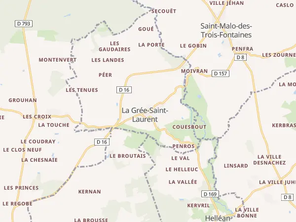 Plan de La Grée-Saint-Laurent
